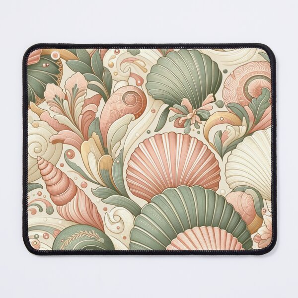 Item preview, Seamless Boho Seashell Pattern | Elegant Coastal Design in Pastels designed and sold by DEEPDesignsART.