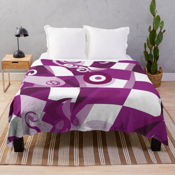 Item preview, Abstract Purple Checkerboard Swirl Pattern designed and sold by bubblegoth.
