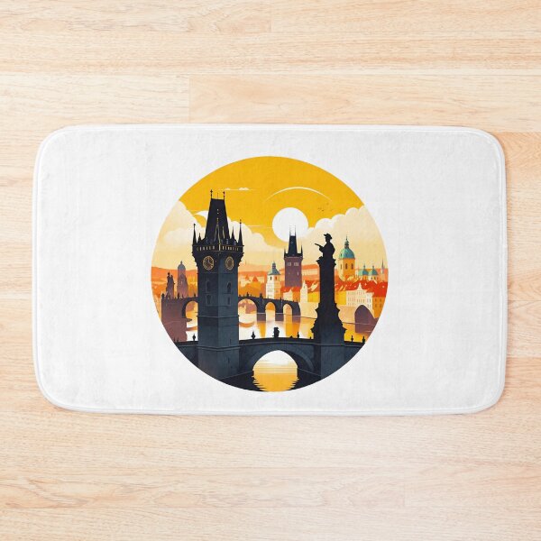Item preview, Prague Czech Republic Travel Retro Emblem - Vintage City Souvenir Design designed and sold by andres felipe  Guevara Rincon.