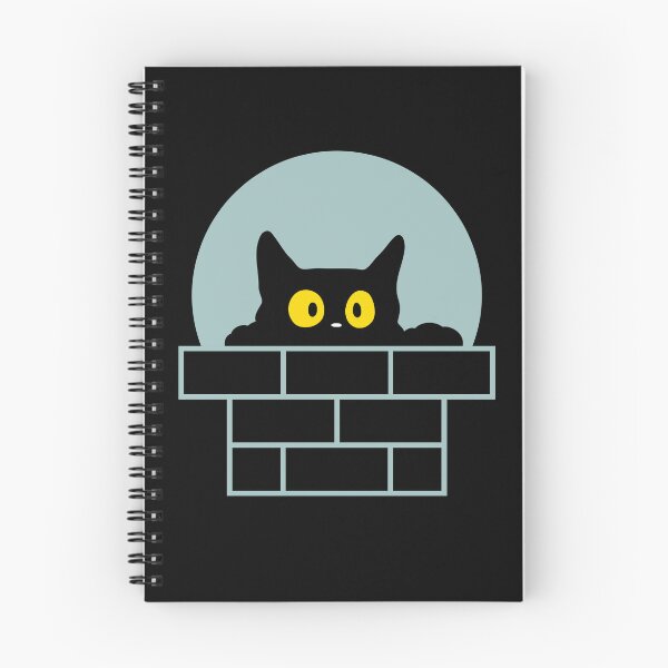 Item preview,  Cat peeking from chimney top at night designed and sold by DufferThings.