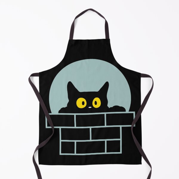Item preview,  Cat peeking from chimney top at night designed and sold by DufferThings.