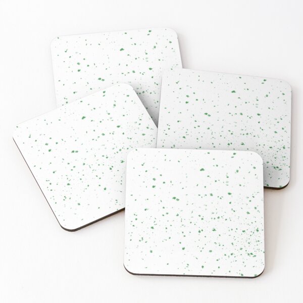 Item preview, Green Paint Splatter Pattern on White Background designed and sold by Beautiful art store.