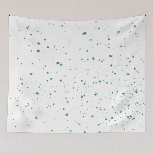 Item preview, Green Paint Splatter Pattern on White Background designed and sold by Beautiful art store.