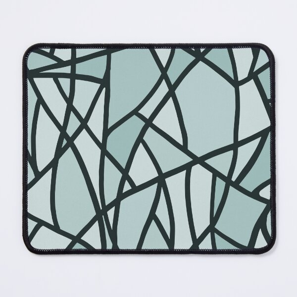 Item preview, Abstract Triangles - Teal on Black designed and sold by Lynne Adams.