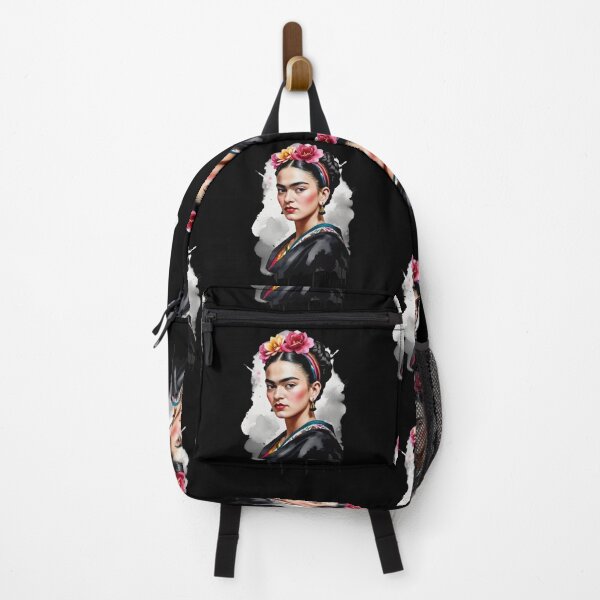 Item preview,  Colorful Watercolor Frida Kahlo (Black Background) designed and sold by MusesWhispers.
