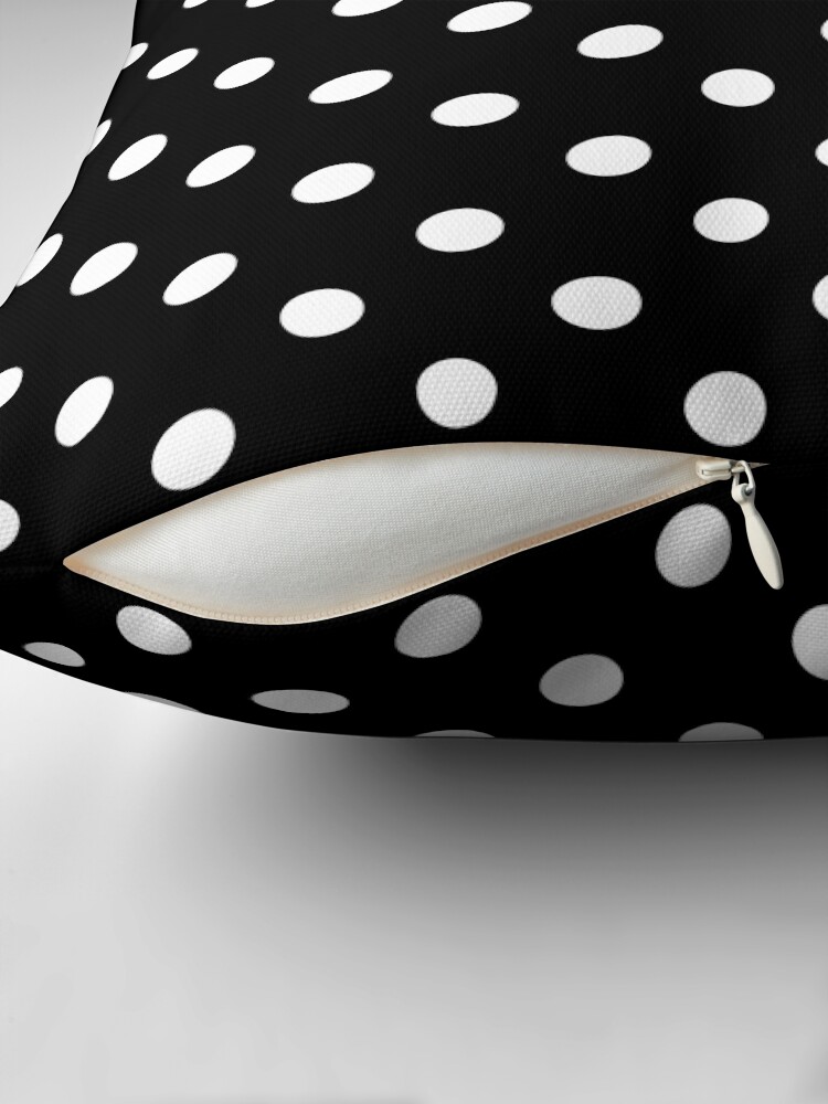 Thumbnail 2 of 4, Pillow, Chic Polka Dot Party Black & White Aesthetic designed and sold by K9ish.