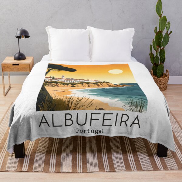 Item preview, A Vintage Travel Illustration of Albufeira - Portugal  designed and sold by GoodOldVintage.