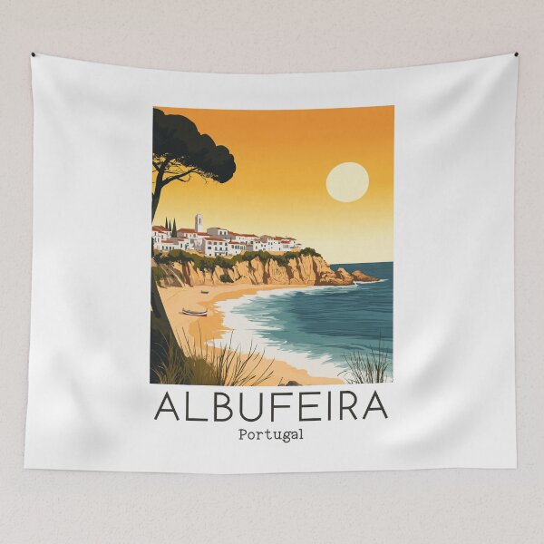 Item preview, A Vintage Travel Illustration of Albufeira - Portugal  designed and sold by GoodOldVintage.