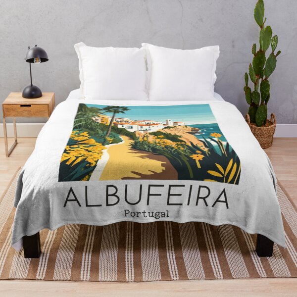 Item preview, A Vintage Travel Illustration of Albufeira - Portugal  designed and sold by GoodOldVintage.