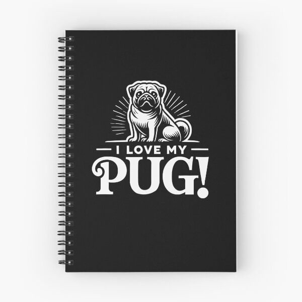 Item preview, I LOVE MY PUG! - Clown Dog, Shadow Dog, Wrinkle Face, Playful designed and sold by Darling DeDe.