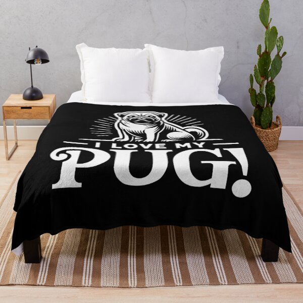 Item preview, I LOVE MY PUG! - Clown Dog, Shadow Dog, Wrinkle Face, Playful designed and sold by Darling DeDe.
