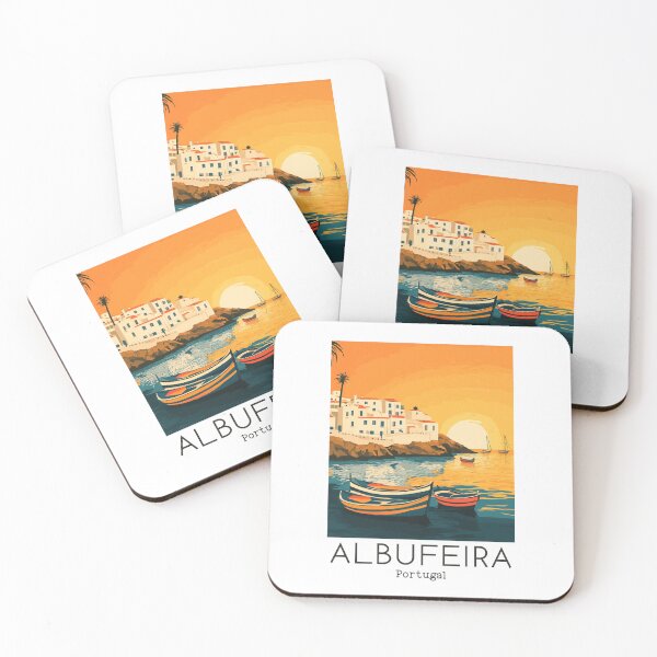 Item preview, A Vintage Travel Illustration of Albufeira - Portugal  designed and sold by GoodOldVintage.
