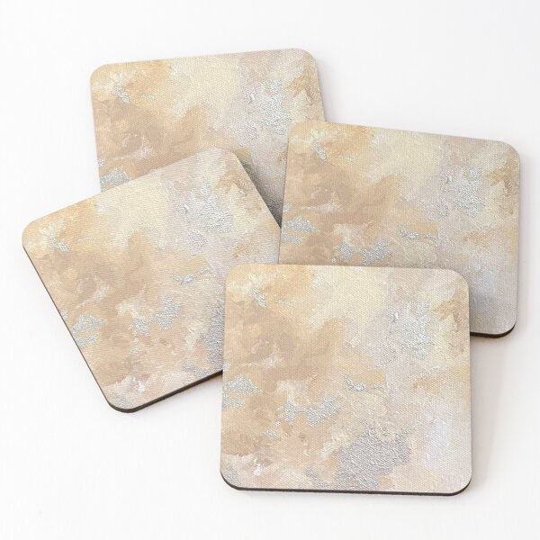Item preview, Silver abstract designed on taupe tones background designed and sold by fujinoart.
