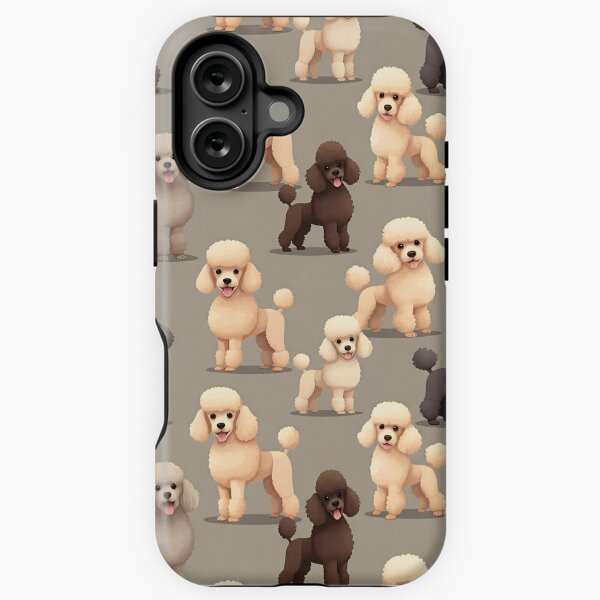 Aperçu de l'œuvre Motif caniche, amour caniche, caniches mignons, amoureux des chiens, créée et vendue par Artidnan12.
