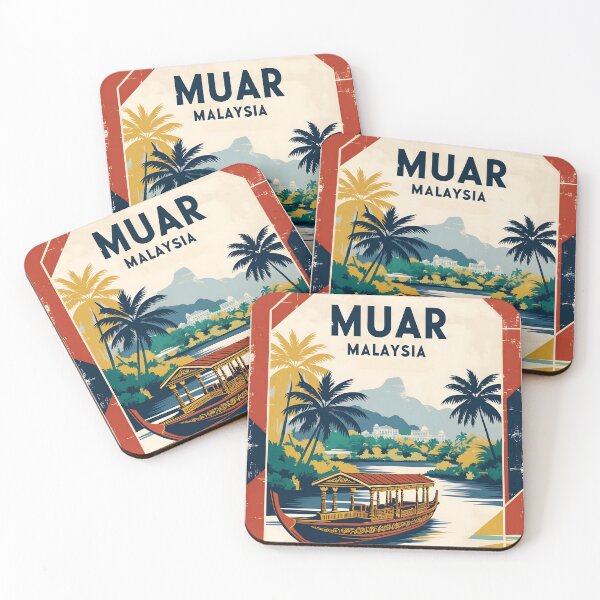 Item preview, Muar Malaysia Vintage Travel Tourism designed and sold by TravelersGems.
