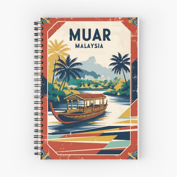 Item preview, Muar Malaysia Vintage Travel Tourism designed and sold by TravelersGems.