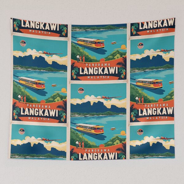 Item preview, Panorama Langkawi Malaysia Vintage Travel Tourism designed and sold by TravelersGems.