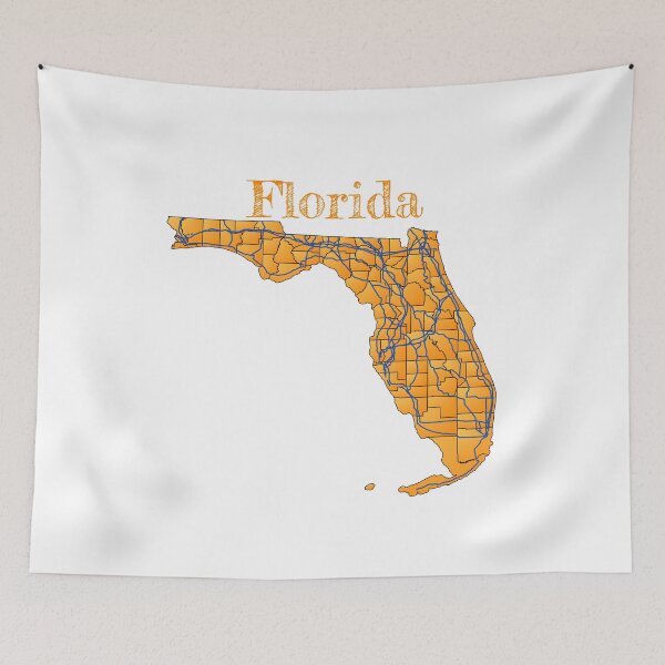 Item preview, Florida Counties & Major Roads designed and sold by PhilbonianDezin.