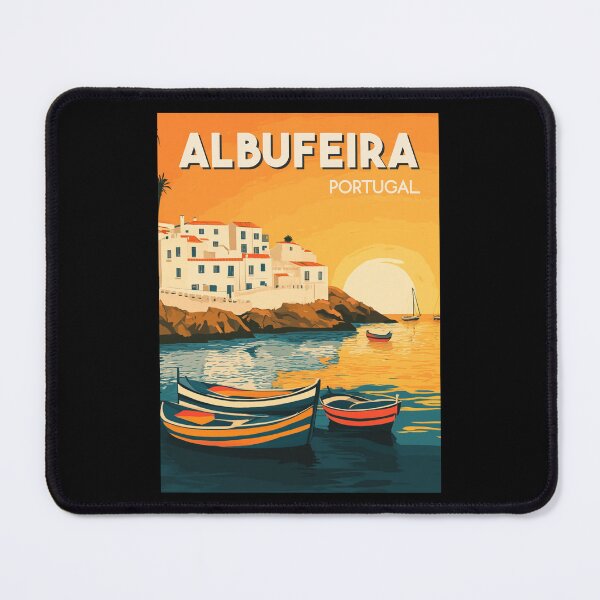Item preview, A Vintage Travel Illustration of Albufeira - Portugal  designed and sold by GoodOldVintage.