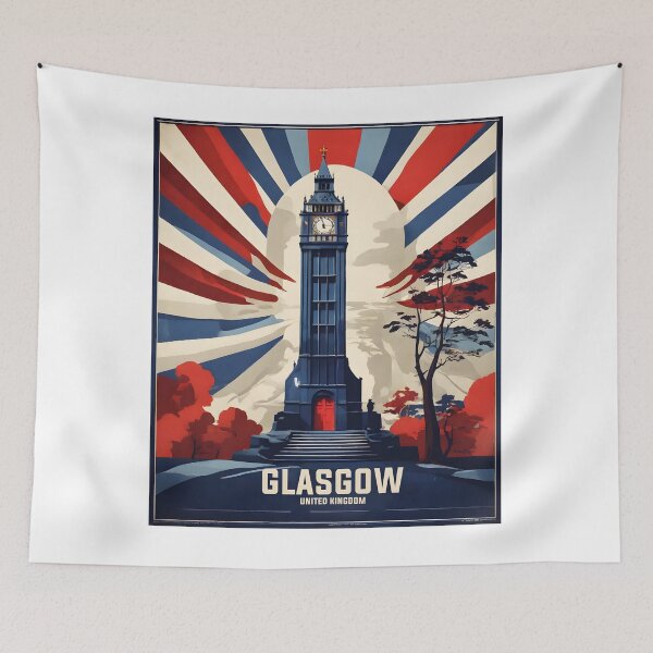 Item preview, Glasgow United Kingdom Vintage Travel Tourism  designed and sold by TravelersGems.