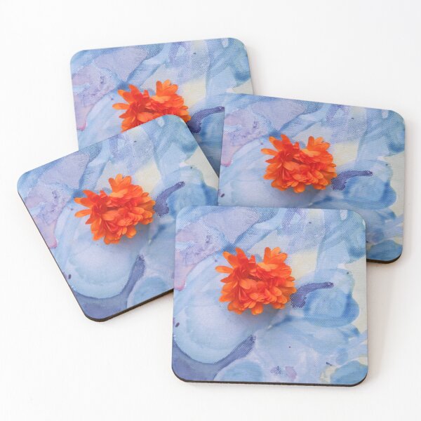 Item preview, flower on a blue picture designed and sold by Ekirlufly.