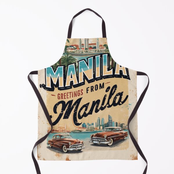 Item preview, Manila Philippines Vintage Travel Retro Postcard Design designed and sold by TravelPostcardGems.