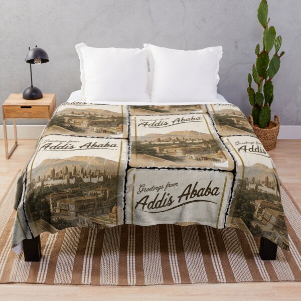 Item preview, Greetings from Addis Ababa Ethiopia Vintage Travel Retro Postcard Design designed and sold by TravelPostcardGems.