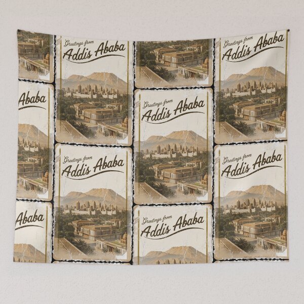 Item preview, Greetings from Addis Ababa Ethiopia Vintage Travel Retro Postcard Design designed and sold by TravelPostcardGems.