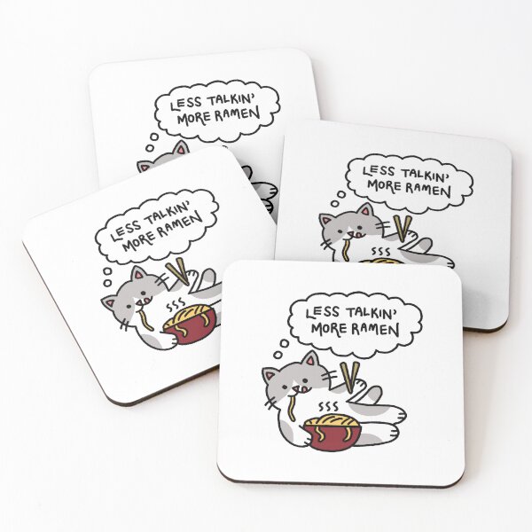 Item preview, Cat with Ramen Thinking Less Talkin’ More Ramen designed and sold by bonniemamadraws.