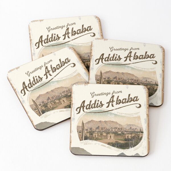 Item preview, Addis Ababa Ethiopia Vintage Travel Retro Postcard Design designed and sold by TravelPostcardGems.