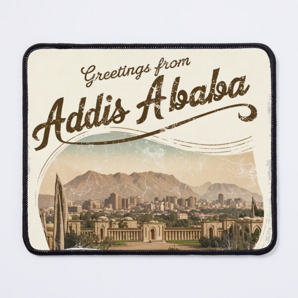 Item preview, Addis Ababa Ethiopia Vintage Travel Retro Postcard Design designed and sold by TravelPostcardGems.