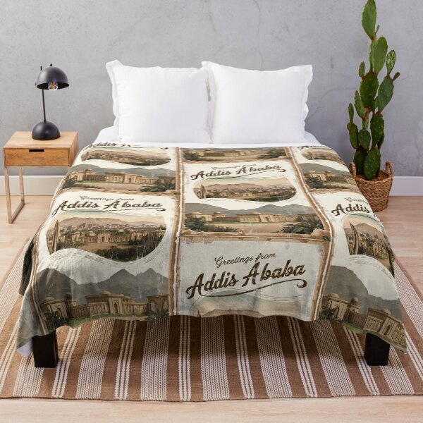 Item preview, Addis Ababa Ethiopia Vintage Travel Retro Postcard Design designed and sold by TravelPostcardGems.