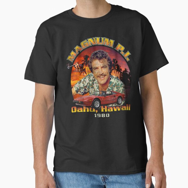 Vista previa del artículo con la obra «Thomas Magnum PI Retro 1980 Usado», diseñado y vendido por Alema Art.