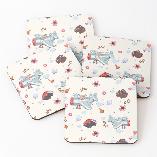 Item preview, Cat and dog fly away with airplane pattern design for kids designed and sold by Franco Moody.