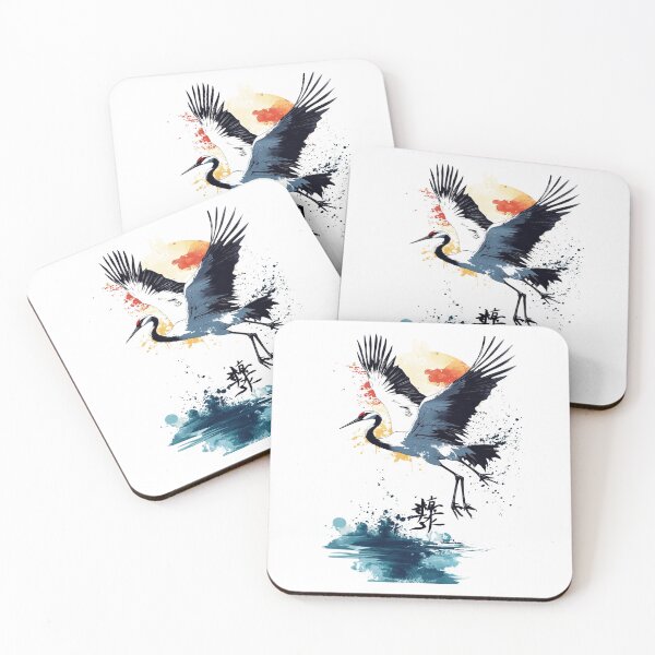 Item preview, Majestic Crane 鶴の舞 designed and sold by PrintsByFrank.