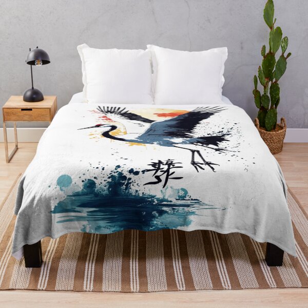 Item preview, Majestic Crane 鶴の舞 designed and sold by PrintsByFrank.