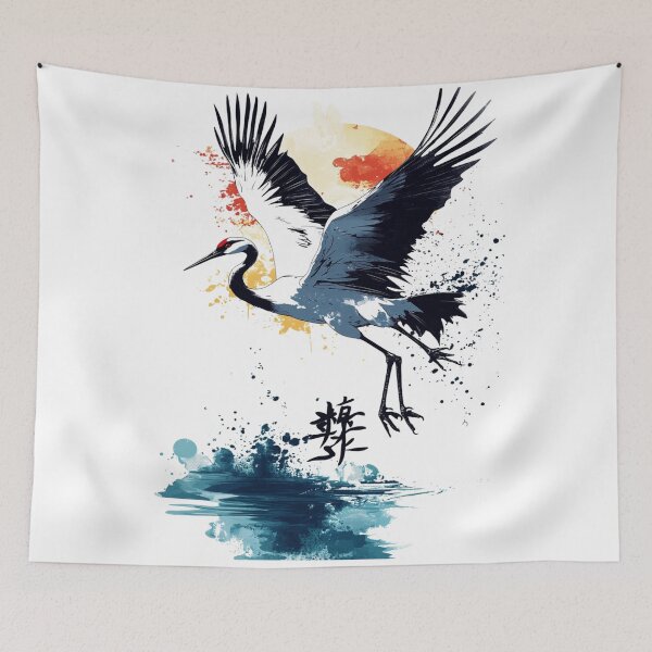 Item preview, Majestic Crane 鶴の舞 designed and sold by PrintsByFrank.