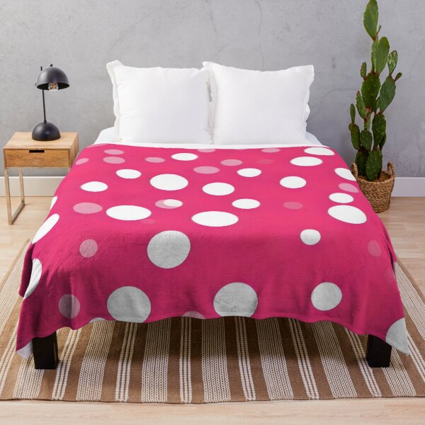 Item preview, White and Gray Whimsical Dots Fuchsia Background designed and sold by Ciervo Primavera.