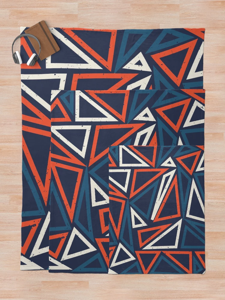 Thumbnail 5 of 6, Throw Blanket, Triangles Pattern designed and sold by PatternDesign01.