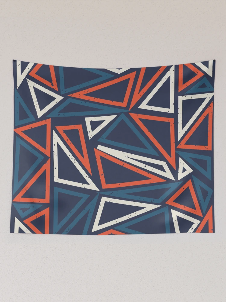 Thumbnail 2 of 3, Tapestry, Triangles Pattern designed and sold by PatternDesign01.