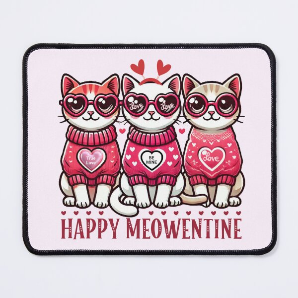 Item preview, Happy Meowentine, Cute For Valentine, Festive Valentine Cats designed and sold by DrewRomeoCo.