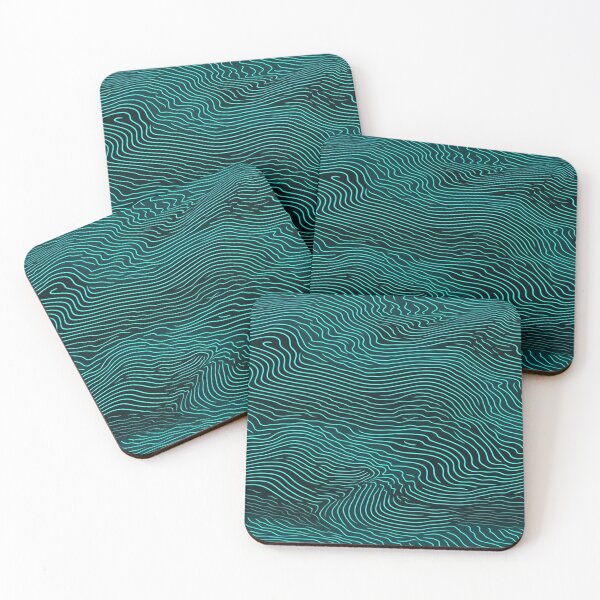 Item preview, Teal Wave Ripple Texture Pattern designed and sold by bubblegoth.