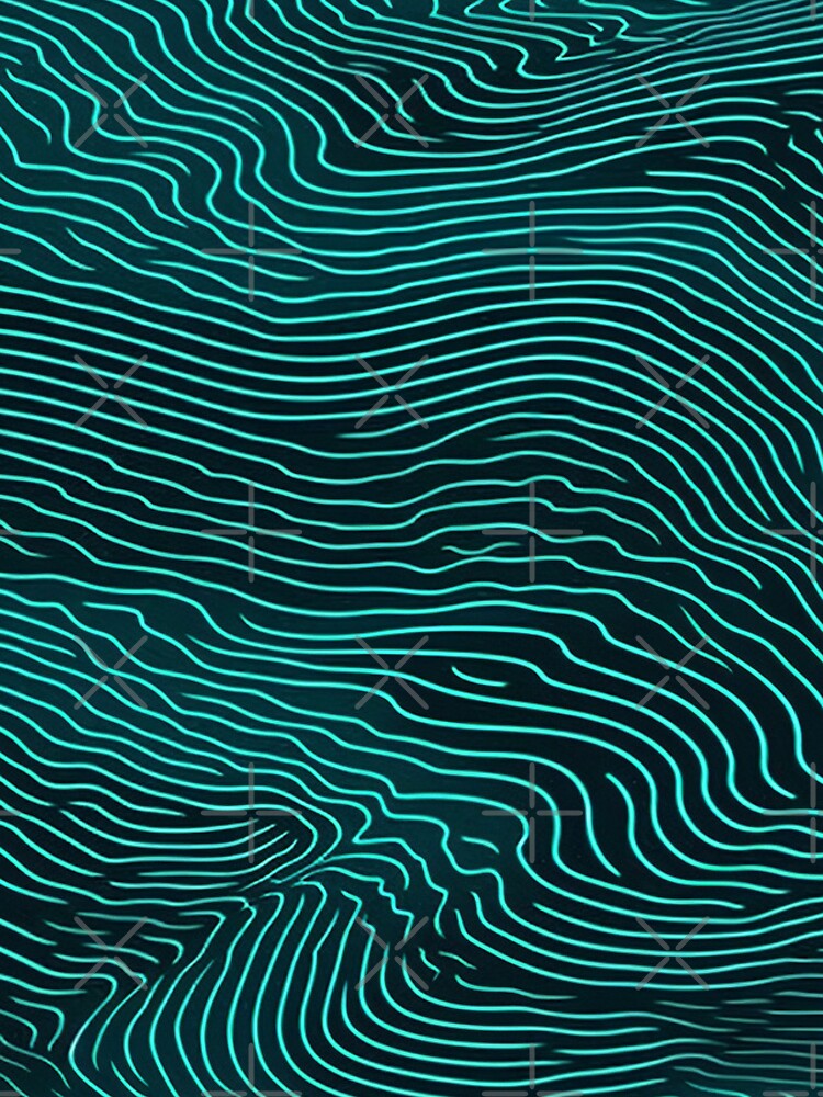Thumbnail 4 of 4, iPhone Case, Teal Wave Ripple Texture Pattern designed and sold by bubblegoth.
