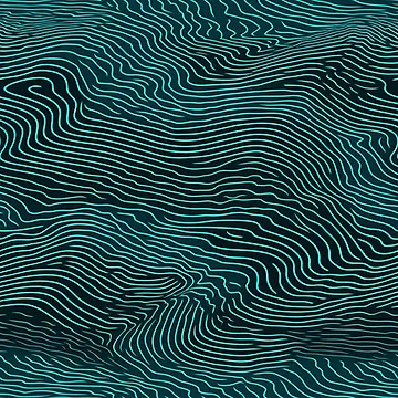 Artwork thumbnail, Teal Wave Ripple Texture Pattern by bubblegoth