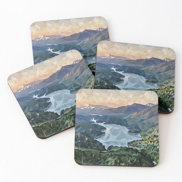 Artikelvorschau, Cascade Mountain Lake (Poly-Kunst) entworfen und verkauft von flyscenicair.