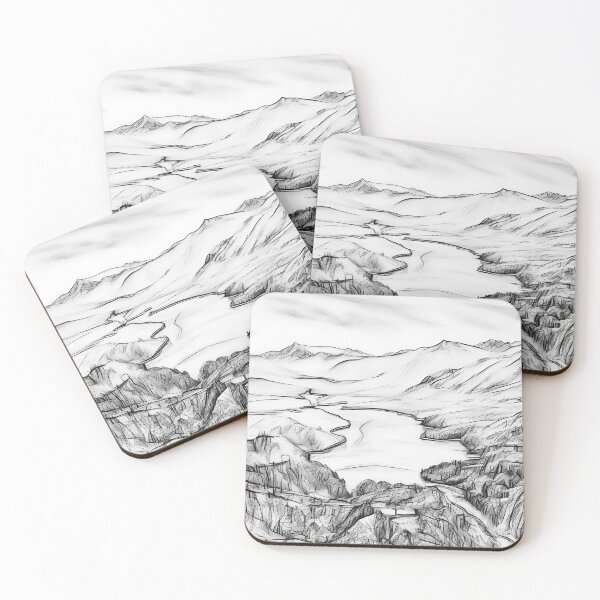 Artikelvorschau, Cascade Mountain Lake (Skizze) entworfen und verkauft von flyscenicair.