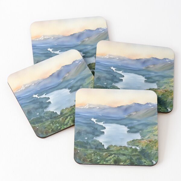 Artikelvorschau, Cascade Mountain Lake (Aquarell) entworfen und verkauft von flyscenicair.