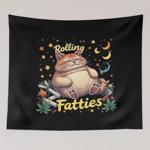 Item preview,  Rolling Fatties Cat Funny Cute Cat Lover Kitten Owner Kitty designed and sold by studiopekepeke.