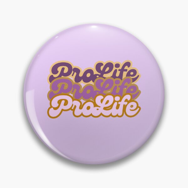 Item preview, ProLife vintage Bubble Letters (purple) designed and sold by PurpleLinenCo.