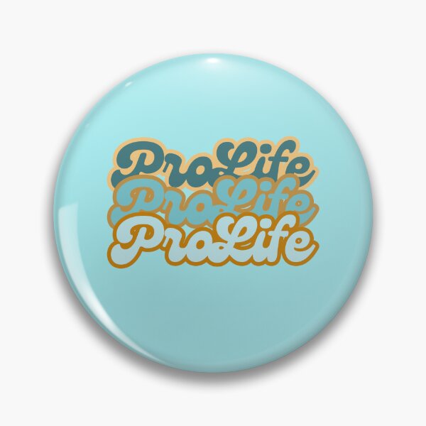 Item preview, ProLife vintage Bubble Letters (blue) designed and sold by PurpleLinenCo.